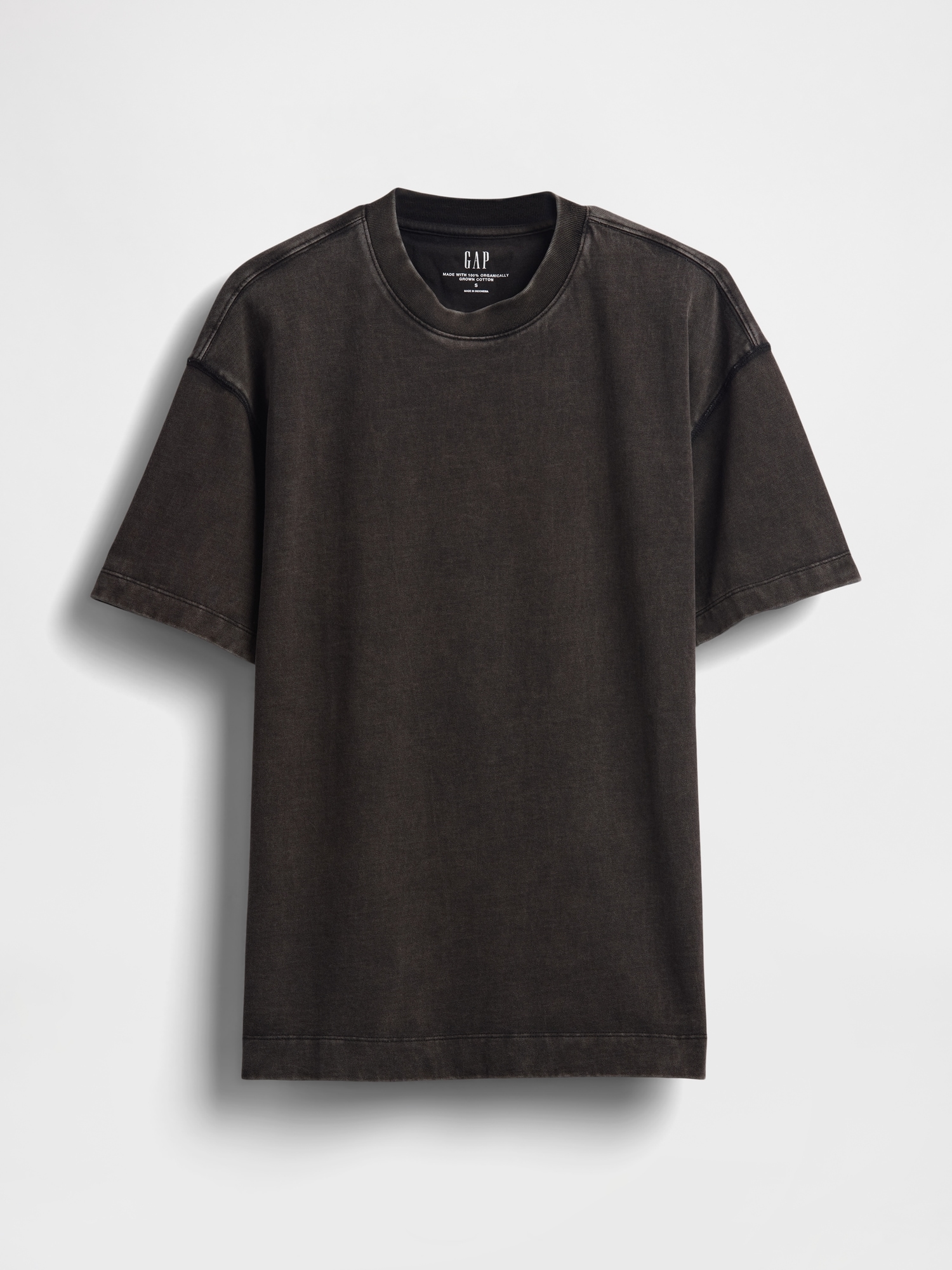 Gap Organic Cotton Vintagesoft Heavyweight T-shirt In Black
