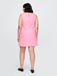 Linen-Blend Mini Shift Dress