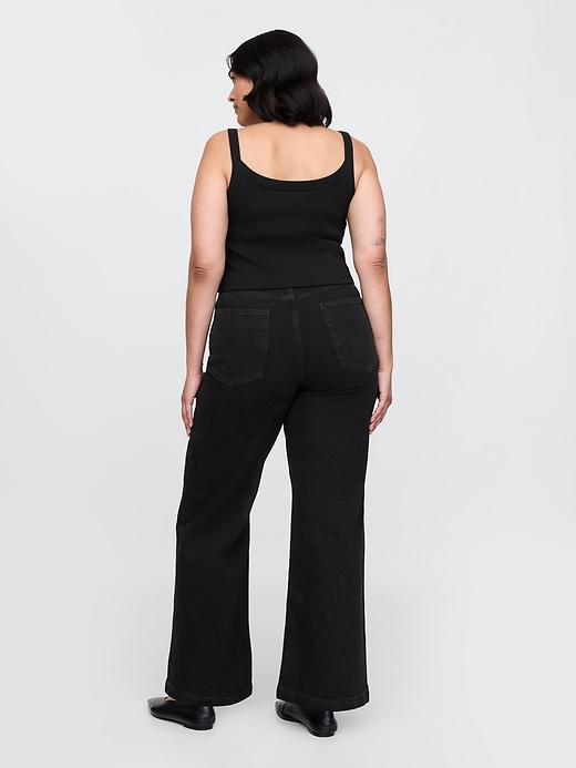 Image number 7 showing, Curvy High Rise Stride Wide-Leg Ankle Jeans