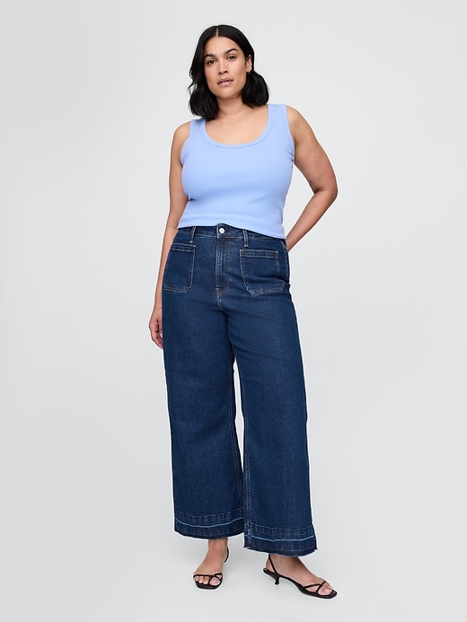 Image number 6 showing, Curvy High Rise Stride Wide-Leg Ankle Jeans