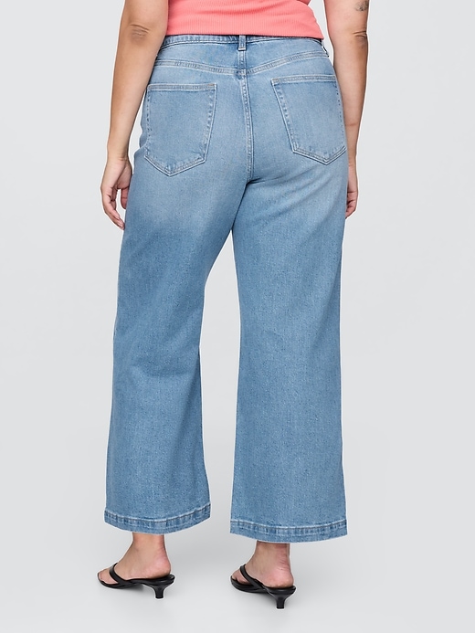 Image number 7 showing, Curvy High Stride Wide-Leg Ankle Jeans
