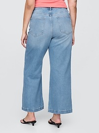 Curvy High Stride Wide-Leg Ankle Jeans