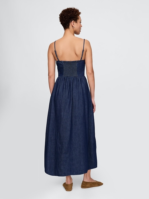 Image number 2 showing, Denim Drop-Waist Maxi Dress