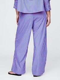 Organic Cotton Poplin Easy Wide-Leg Pants
