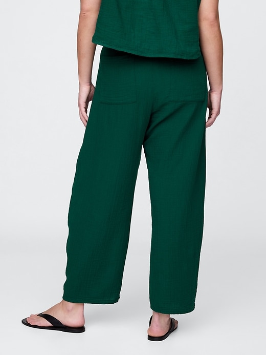 Image number 6 showing, Crinkle Gauze Easy Barrel Pants