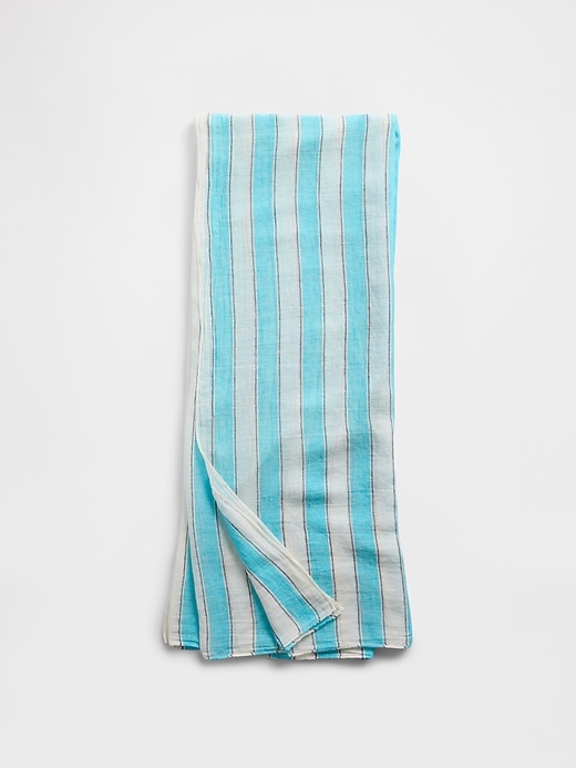 Image number 2 showing, Linen-Cotton Striped Sarong