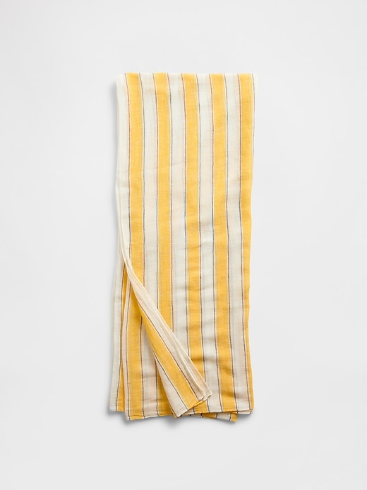 Image number 2 showing, Linen-Cotton Striped Sarong