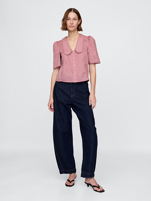 Image number 3 showing, Lace Peter Pan Collar Top