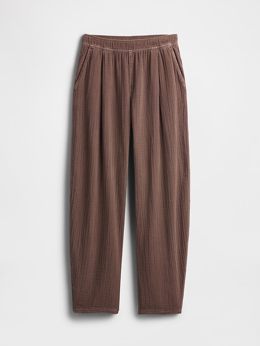 Image number 7 showing, Crinkle Gauze Easy Barrel Pants