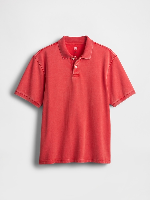 Image number 5 showing, Relaxed Pique Polo Shirt