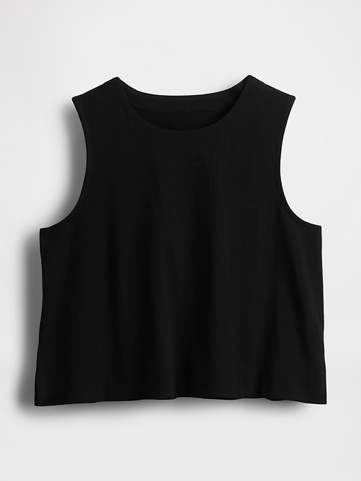 Image number 5 showing, Heavyweight Organic Cotton Cropped Shell Tank Top