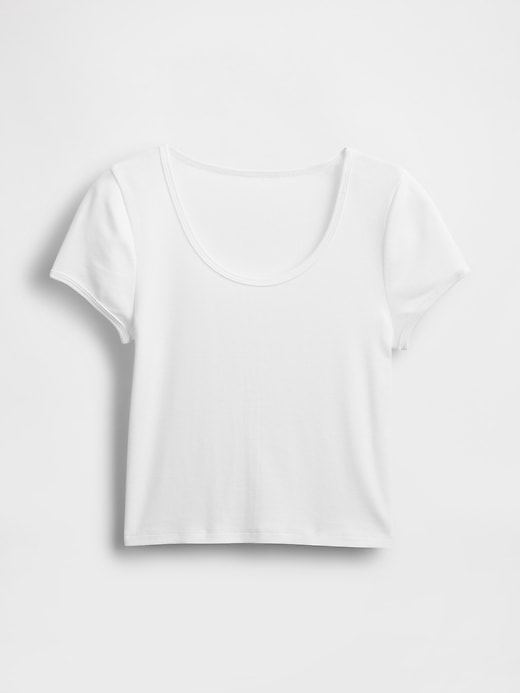 Image number 4 showing, Modern Cropped Cap-Sleeve T-Shirt