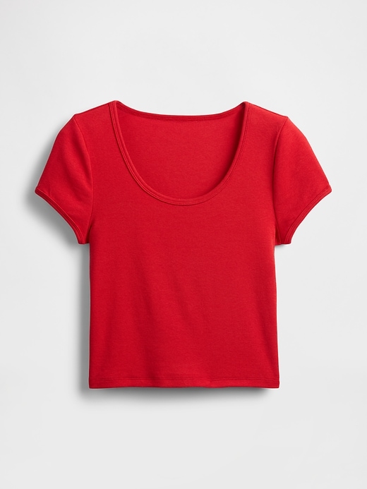 Image number 5 showing, Modern Cropped Cap-Sleeve T-Shirt
