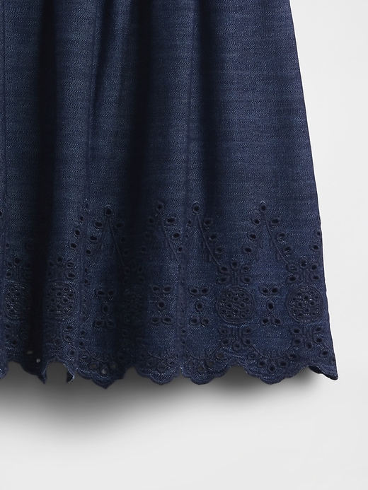 Image number 4 showing, Eyelet Denim Mini Skirt
