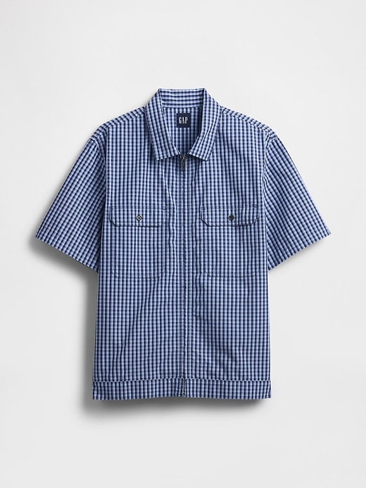 Image number 5 showing, Poplin Full-Zip Pocket Shirt