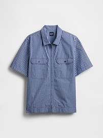 Poplin Full-Zip Pocket Shirt