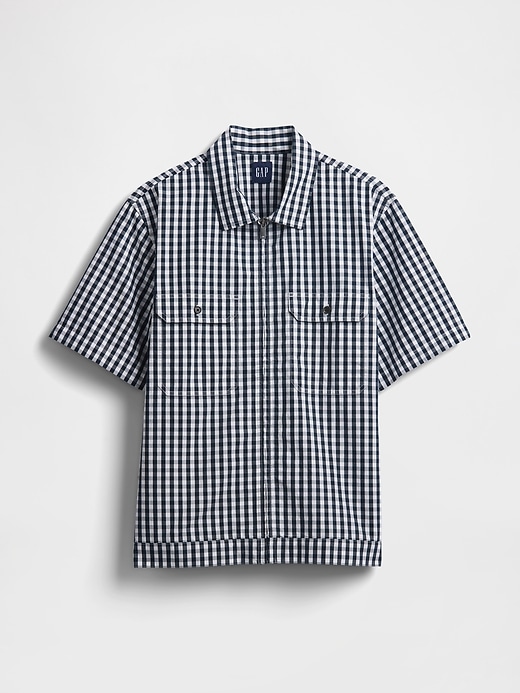 Image number 5 showing, Poplin Full-Zip Pocket Shirt