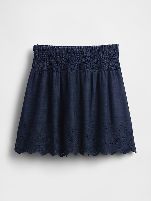 Image number 5 showing, Eyelet Denim Mini Skirt