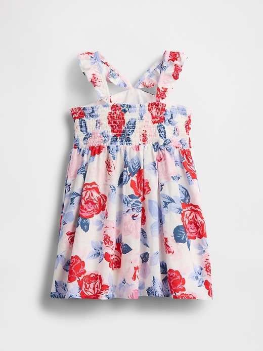Image number 3 showing, Baby & Toddler Linen-Cotton Flutter V-Neck Dress