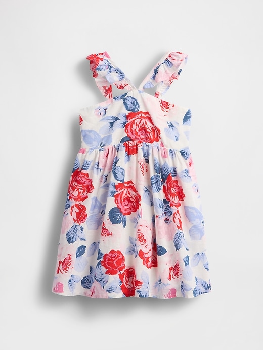 Image number 2 showing, Baby & Toddler Linen-Cotton Flutter V-Neck Dress