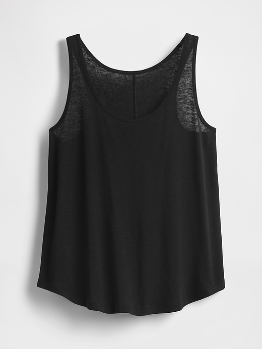 Image number 4 showing, Linen-Blend Racerback Tank Top
