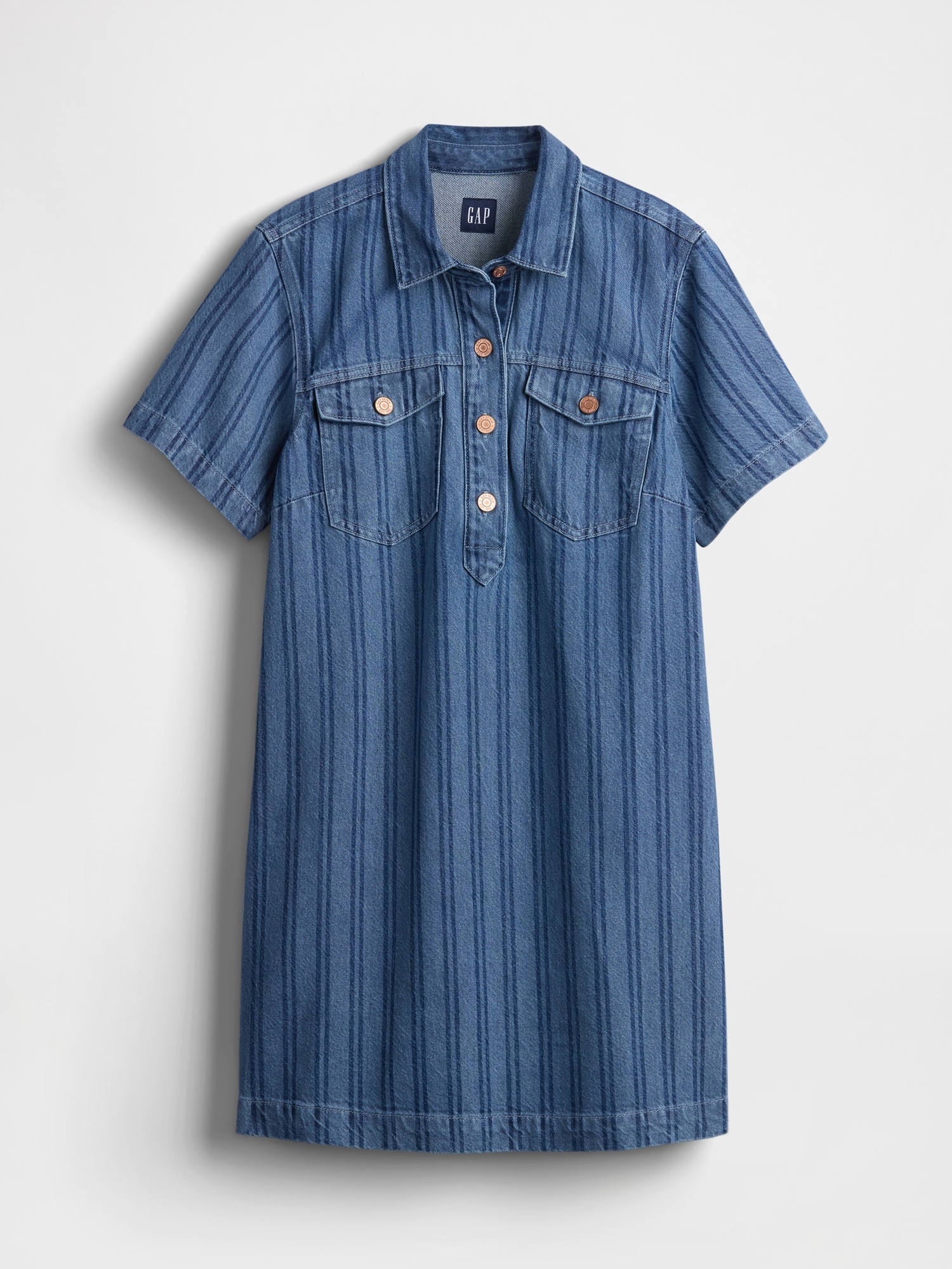 UltraSoft Denim Popover Mini Dress