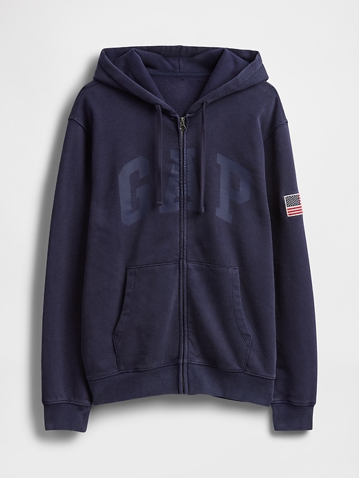 Image number 5 showing, VintageSoft Gap Logo Zip Hoodie