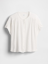 Crinkle Gauze Dolman Shirt