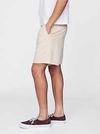8" Linen-Cotton Shorts