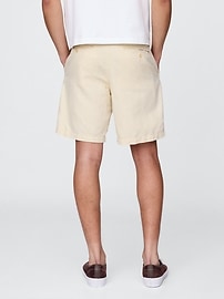 8" Linen-Cotton Shorts