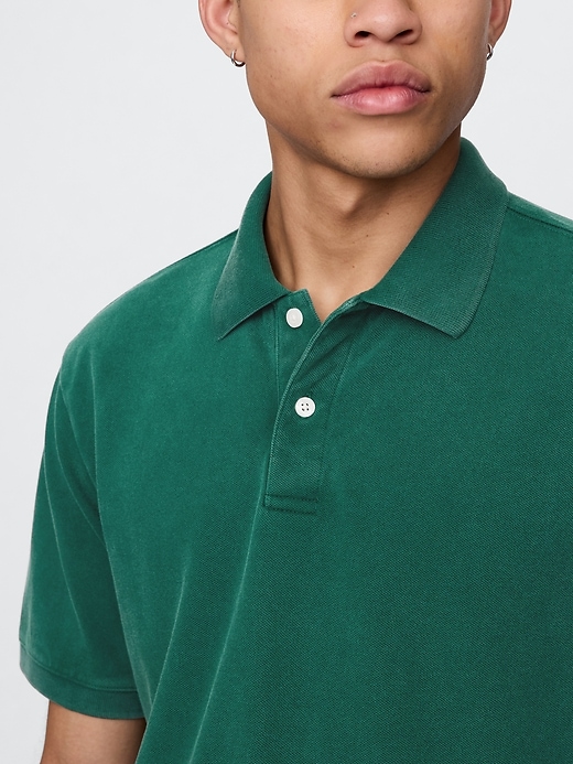 Image number 4 showing, Relaxed Pique Polo Shirt