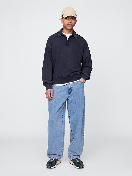 Image number 2 showing, Heavyweight Oversized Quarter-Zip Pullover
