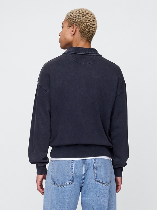 Image number 3 showing, Heavyweight Oversized Quarter-Zip Pullover