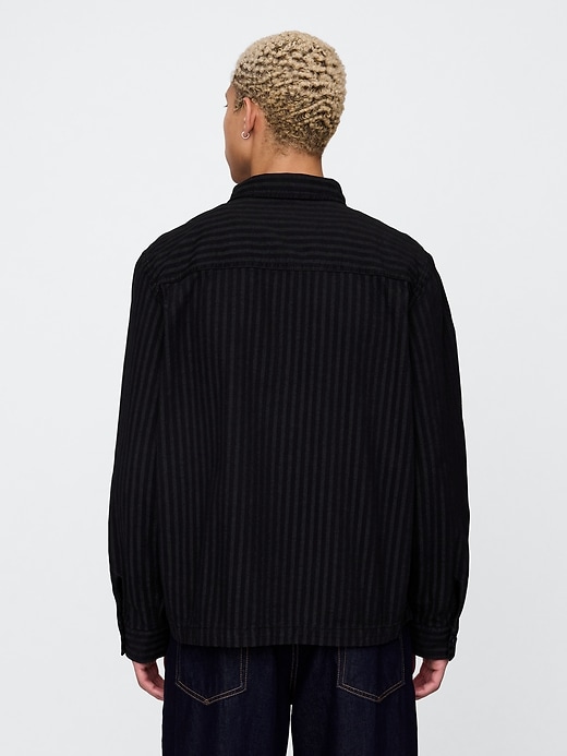 Image number 3 showing, Denim Stripe Shirt Jacket