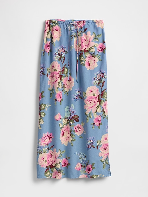 Image number 4 showing, Linen-Blend Midi Skirt