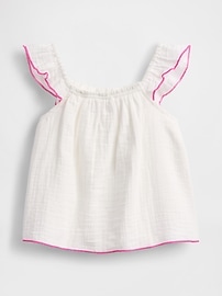Baby & Toddler Denim Ruffle Top