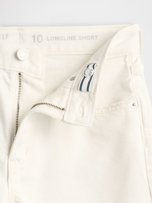 Image number 5 showing, Kids Mid Rise Longline Denim Shorts
