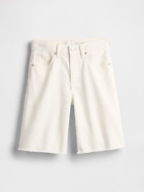 Kids Mid Rise Longline Denim Shorts