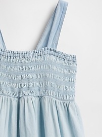 Kids Smocked Denim Dress