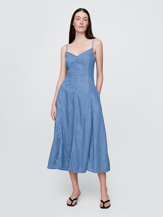 Image number 1 showing, Denim Maxi Dress