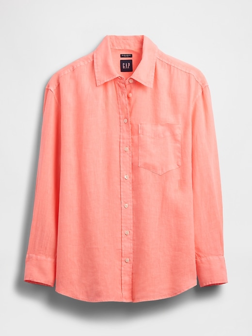 Image number 4 showing, 100% Linen Oversized Shirt