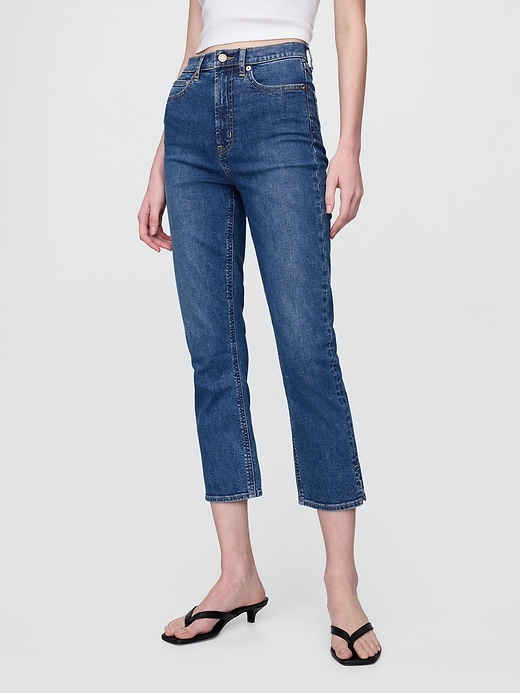 Image number 2 showing, High Rise Capri Jeans