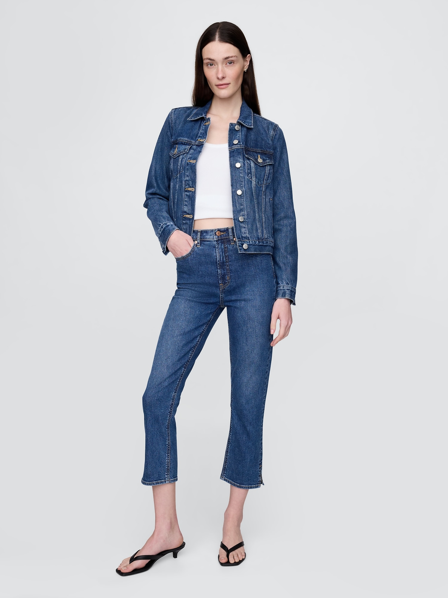 High Rise Capri Jeans