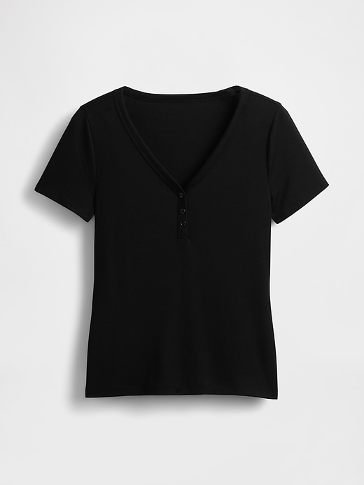 Image number 4 showing, Mini Rib Henley PJ Top
