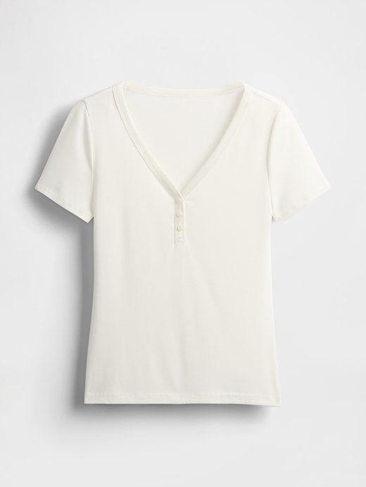Image number 4 showing, Mini Rib Henley PJ Top