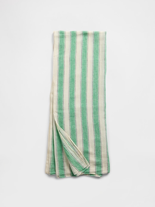 Image number 2 showing, Linen-Cotton Striped Sarong