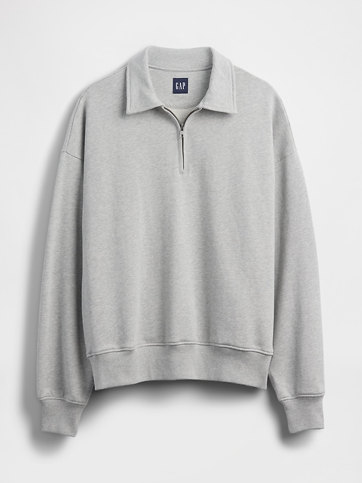 Image number 5 showing, Heavyweight Oversized Quarter-Zip Pullover
