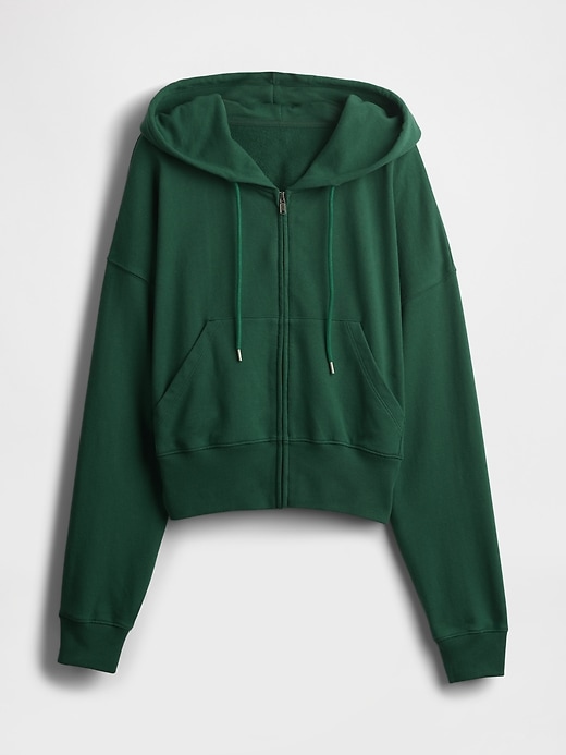 Image number 4 showing, French Terry Oversized Zip Wedge Hoodie