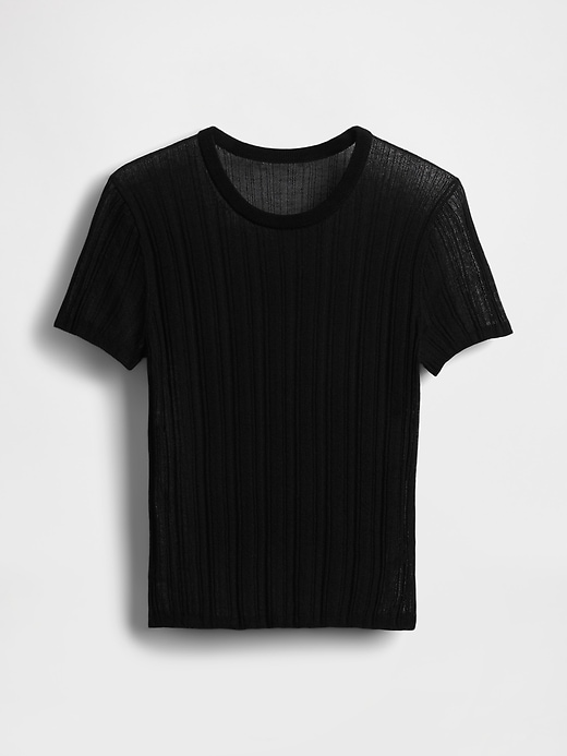 Image number 4 showing, Sheer Rib Sweater T-Shirt