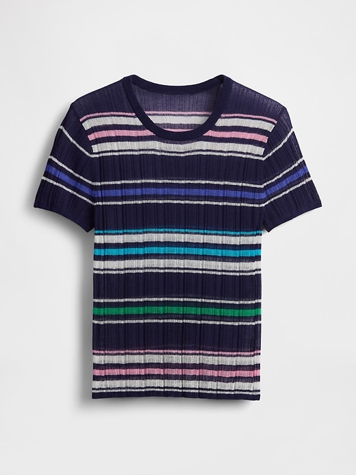 Image number 4 showing, Sheer Rib Sweater T-Shirt
